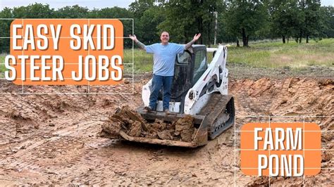 can u dig a pond with a skid steer|farm pond youtube.